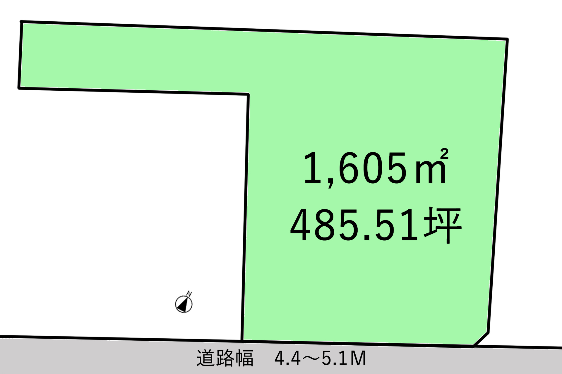 新潟県新潟市北区太郎代 大型土地 1605㎡ - 